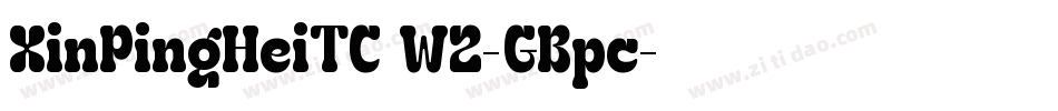XinPingHeiTC W2-GBpc字体转换